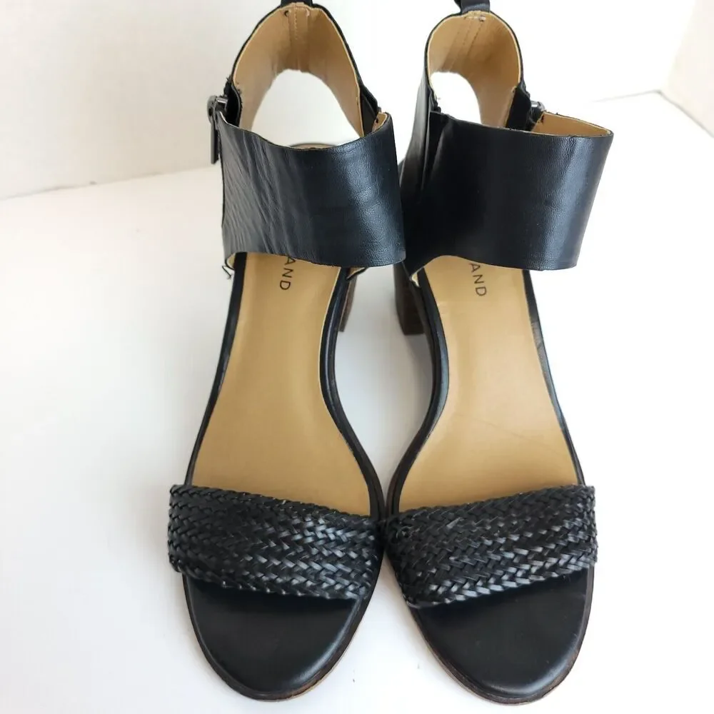 Lucky Brand Sz 10 Womens Chunky Heel Ankle Strap Braided Sandals Dress Shoes... - Picture 2 of 10
